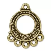 Intercalaire spirale 5 rangs 22 mm doré vieilli x1