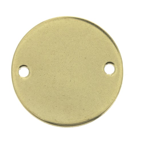 Intercalaire rond 2 trous 20 mm en Acier inox Doré x1