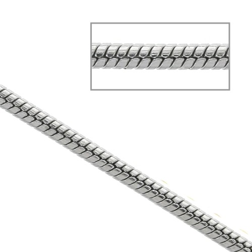 Chaîne maille serpentine 1.2 mm en Acier inoxydable x1m