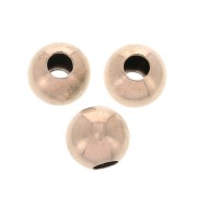 Perles rondes - Fabrication européenne - 6 mm Argent 925 Doré Rose x10