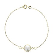 Bracelet intercalaire chaîne maille forçat limée 1.3 mm Plaqué Or 3 microns x18 cm