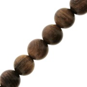 Perles rondes en bois de Santal 8 mm - Naturel x10|raw }}