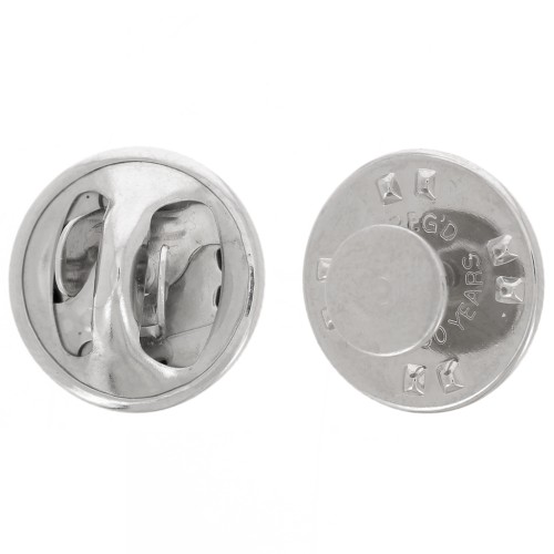Base pour réaliser un Pin's - 6 mm rhodié x1