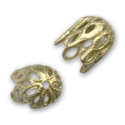 Coquilles filigranées 6 mm gold bronze x4|raw }}
