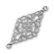 Intercalaire losange 52x24 mm argenté vieilli x1|raw }}