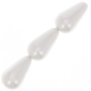 Perles poires nacrées 16x9 mm - White x10|raw }}