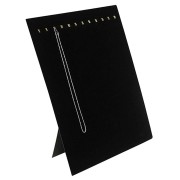 Présentoir rectangle pour colliers 38x30.5 cm effet velours - Noir x1|raw }}