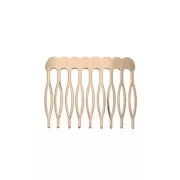 Petite barrette peigne pour cheveux à décorer, customiser 23x29 mm - Doré rose x1