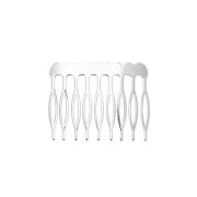Petite barrette peigne pour cheveux à décorer, customiser 23x29 mm - Placage Argent fin x1|raw }}