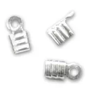 Pince lacet plat 4 mm en Argent 925 x10