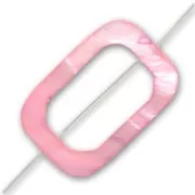 Perle rectangle évidé 30x20 mm Rose x1
