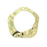 Pendentif pentagone irrégulier en laiton martelé 25x24 mm - Doré x1|raw }}