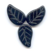 Feuilles 14x9 mm Jet x20