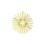 Pendentif soleil en laiton 28x25.5 mm pour bijoux DIY - Doré x1