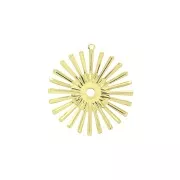 Pendentif soleil en laiton 28x25.5 mm pour bijoux DIY - Doré x1