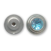 Fermoir à visser rond 12 mm Aquamarine x1