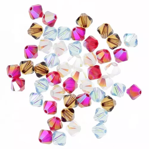 Mix de Toupies en cristal PureCrystal 5328 4 mm - Ensoleillé x50