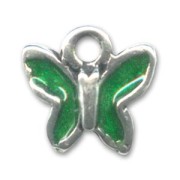 Breloque résine époxy papillon 9 mm Green x1|raw }}