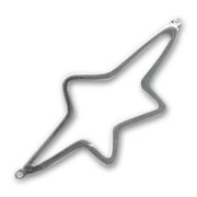 Intercalaire étoile 2 anneaux 76 mm rhodié x1