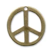 Pendentif peace 28 mm bronze x1