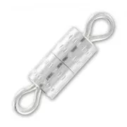 Fermoir à visser 8.5 mm Placage argent fin