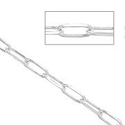 Chaîne maille forçat rectangle 1.85 mm en Argent 925 x50 cm|raw }}