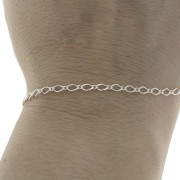 Chaîne maille Figaro alternée limée (1x1) 2.85 mm en Argent 925 x50 cm