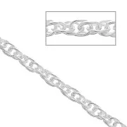Chaîne maille corde 2 mm en Argent 925 x50 cm
