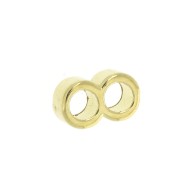 Poussoir slider 8.5x5 mm pour 2 cordons 2.5 mm - Doré à l'or fin x1|raw }}