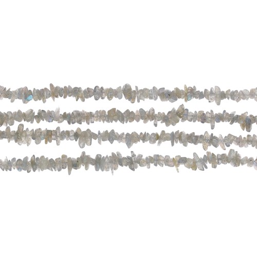 Perles chips 3 - 5 mm en pierre gemme - Labradorite x85 cm