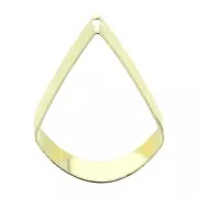 Pendentif triangle éventail évidé 28x20.5 mm en laiton - Doré x1