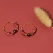 Perles rondes 6 mm pierre gemme - Grenat x10