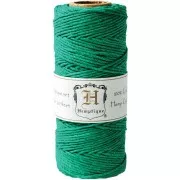 Bobine de 62 mètres de fil de chanvre Hemp Cord 1.1 mm Vert