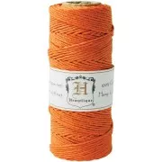 Bobine de 62 mètres de fil de chanvre Hemp Cord 1.1 mm Orange
