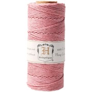 Bobine de 62 mètres de fil de chanvre Hemp Cord 1.1 mm Vieux Rose|raw }}