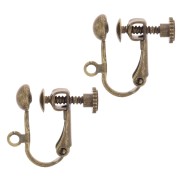 Clips d'oreille à vis bronze x2