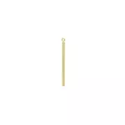 Pendentif barre ronde avec anneau en laiton 33x2 mm - Doré à l'or fin x1