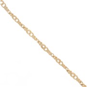 Chaîne maille Fantaisie 5,5x21 mm Doré à l'or fin x0.5m