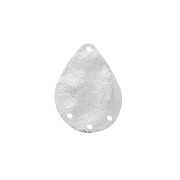 Intercalaire chandelier goutte froissé 3 trous 20x14 mm - Rhodié x1|raw }}