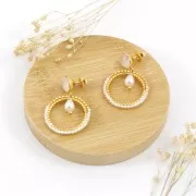 Anneau de montage percé 64 mm - Doré à l'or fin x1