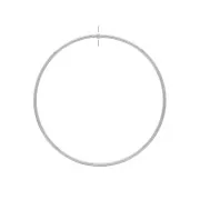 Anneau de montage percé en laiton 56 mm - Rhodié x1