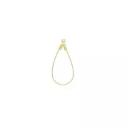 Supports boucles d'oreilles gouttes 31x15 mm - Doré à l'or fin x2