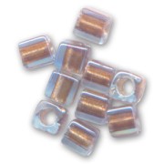 Cubes Miyuki 1.8 mm SB18-2642 - Spkl Bronze Lined Aqua x10g