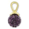 Perle semi-percée plasticine strass Coréen 6 mm - Crystal x1