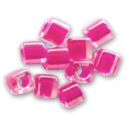 Cubes Miyuki 1.8 mm SB18-0209 - Fuchsia Lined Crystal x10g