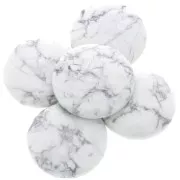 Cabochon rond 25 mm Howlite x1