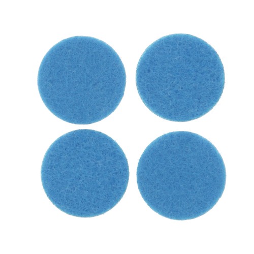 Recharge rond feutrine 22 mm pour pendentif diffuseur de parfum - Bleu x4
