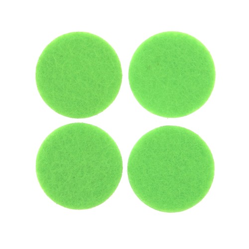 Recharge rond feutrine 22 mm pour pendentif diffuseur de parfum - Vert Fluo x4