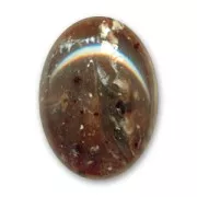 Cabochon en résine 40x30 mm imitation pierre Brown x1