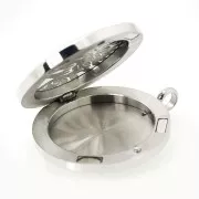 Médaillon rosace 30 mm - diffuseur de parfum et 10 recharges - Acier inox x1